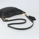 LOEWE Shoulder Bag Leather Black Gold Auth ep12832-7