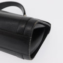 Burberrys Hand Bag Leather Black Silver Auth ep12833-14