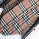 Burberrys Hand Bag Leather Black Silver Auth ep12833-12