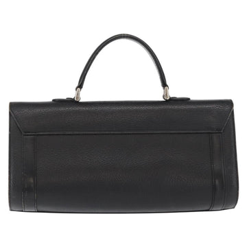 Burberrys Hand Bag Leather Black Silver Auth ep12833 - 0