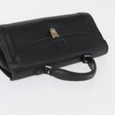 Burberrys Hand Bag Leather Black Silver Auth ep12833-6