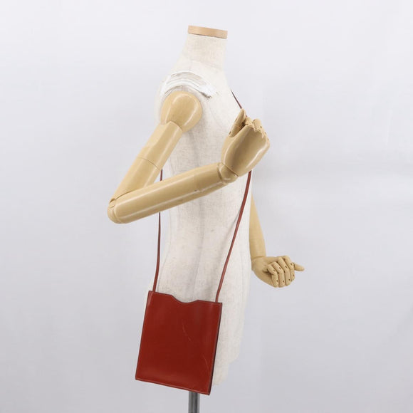 HERMES Umhängetasche Leder Rot Original ep12834