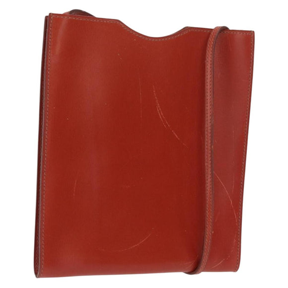 HERMES Umhängetasche Leder Rot Original ep12834