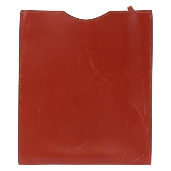 HERMES Umhängetasche Leder Rot Original ep12834
