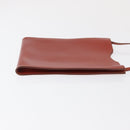 HERMES Shoulder Bag Leather Red Auth ep12834-3