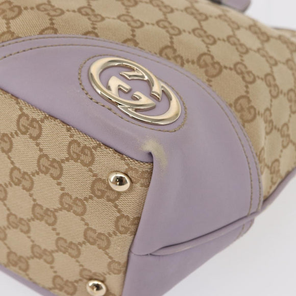 GUCCI GG Canvas Tote Bag Beige Gold 169946 Auth ep12840