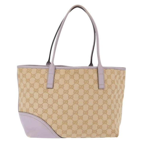 GUCCI GG Canvas Tote Bag Beige Gold 169946 Auth ep12840