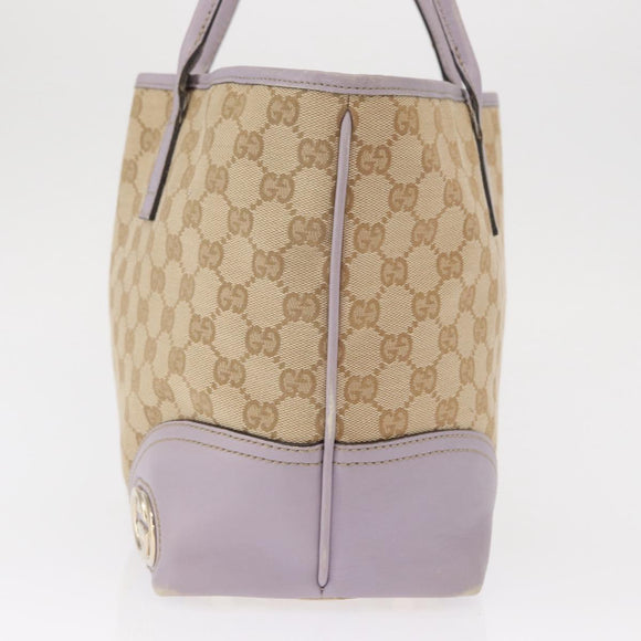 GUCCI GG Canvas Tote Bag Beige Gold 169946 Auth ep12840