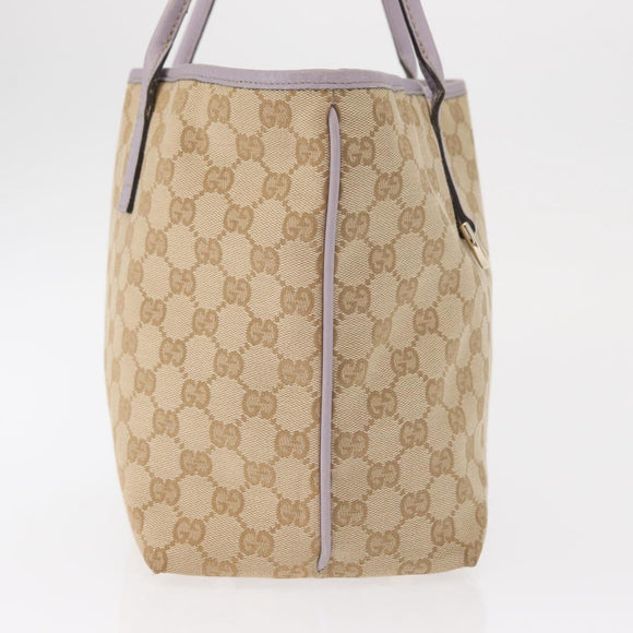 GUCCI GG Canvas Tote Bag Beige Gold 169946 Auth ep12840