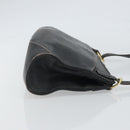 LOEWE Hand Bag Leather Black Gold Auth ep12841-3