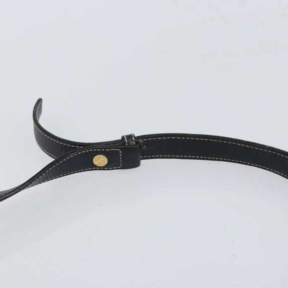 LOEWE Hand Bag Leather Black Gold Auth ep12841