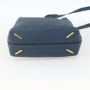 LOEWE Shoulder Bag Leather Blue Gold Auth ep12843-5
