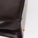 GUCCI Hand Bag Leather 2way Bordeaux Gold 000 2026 0258 Auth ep12849-9