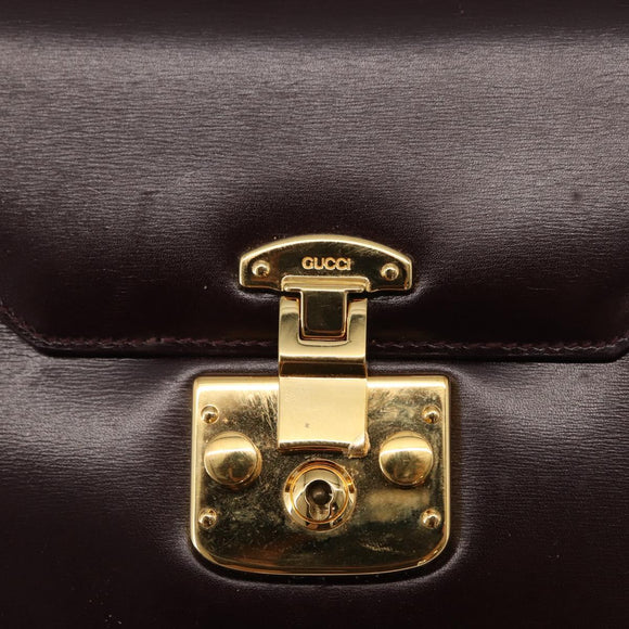 GUCCI Hand Bag Leather 2way Bordeaux Gold 000 2026 0258 Auth ep12849
