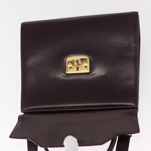 GUCCI Hand Bag Leather 2way Bordeaux Gold 000 2026 0258 Auth ep12849