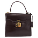 GUCCI Hand Bag Leather 2way Bordeaux Gold 000 2026 0258 Auth ep12849-13