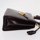 GUCCI Hand Bag Leather 2way Bordeaux Gold 000 2026 0258 Auth ep12849-3
