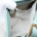 GUCCI Shoulder Bag Suede Light Blue Gold 001 4057 Auth ep12851-22