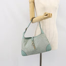 GUCCI Shoulder Bag Suede Light Blue Gold 001 4057 Auth ep12851-23