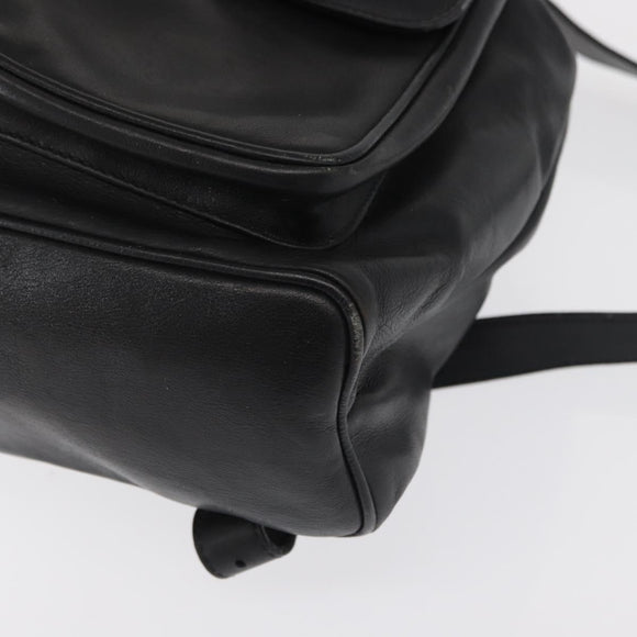 GUCCI Bamboo Backpack Leather Black Gold 003 2058 0016 Auth ep12855