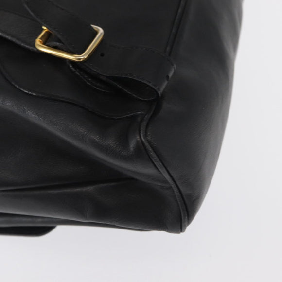 GUCCI Bamboo Backpack Leather Black Gold 003 2058 0016 Auth ep12855