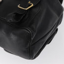 GUCCI Bamboo Backpack Leather Black Gold 003 2058 0016 Auth ep12855-15