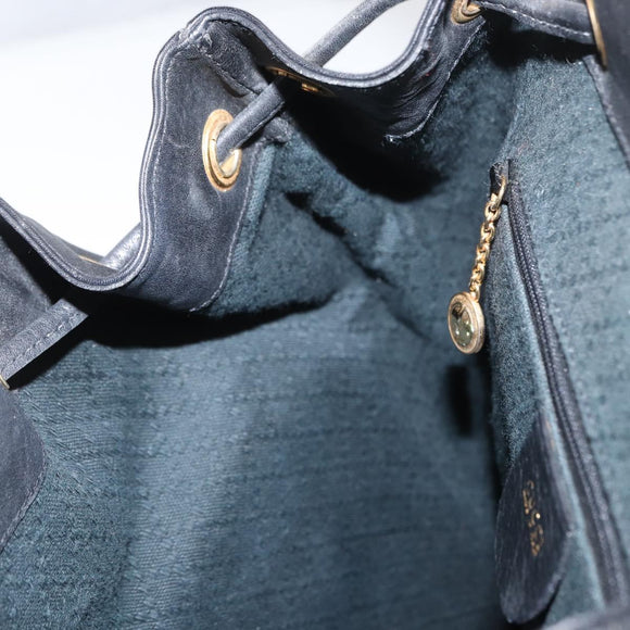 GUCCI Bamboo Backpack Leather Black Gold 003 2058 0016 Auth ep12855