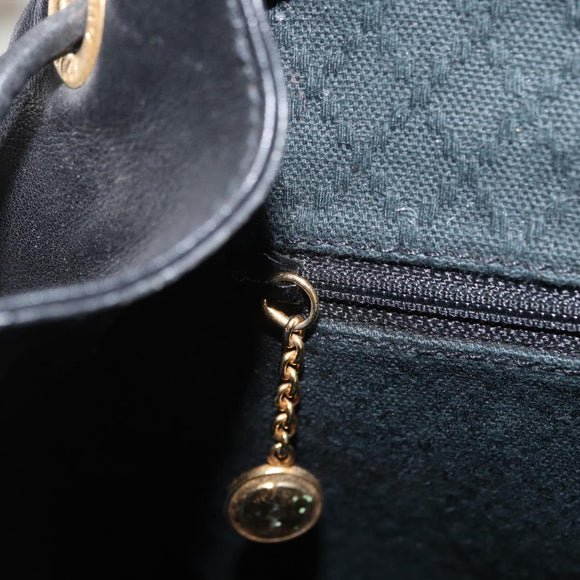 GUCCI Bamboo Backpack Leather Black Gold 003 2058 0016 Auth ep12855
