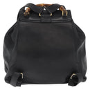 GUCCI Bamboo Backpack Leather Black Gold 003 2058 0016 Auth ep12855-3
