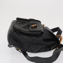 GUCCI Bamboo Backpack Leather Black Gold 003 2058 0016 Auth ep12855-4