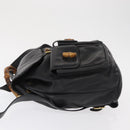 GUCCI Bamboo Backpack Leather Black Gold 003 2058 0016 Auth ep12855-5
