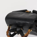 GUCCI Bamboo Backpack Leather Black Gold 003 2058 0016 Auth ep12855-6