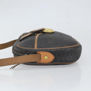 Christian Dior Honeycomb Canvas Shoulder Bag PVC Black Gold Auth ep12856-5