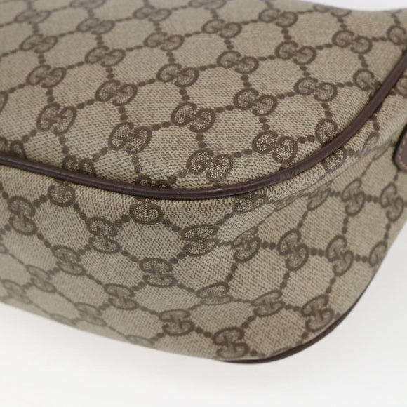 GUCCI GG Supreme Web Sherry Line Bag PVC Beige Gold 89 02 032 Auth ep12857