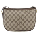GUCCI GG Supreme Web Sherry Line Bag PVC Beige Gold 89 02 032 Auth ep12857-3