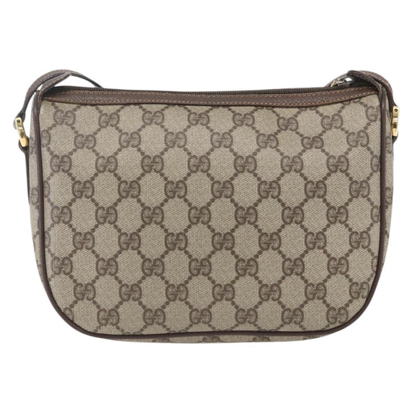 GUCCI GG Supreme Web Sherry Line Bag PVC Beige Gold 89 02 032 Auth ep12857