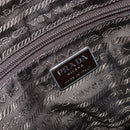 PRADA Hand Bag Nylon Khaki Silver Auth ep12862-20