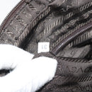 PRADA Hand Bag Nylon Khaki Silver Auth ep12862-12