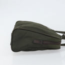 PRADA Hand Bag Nylon Khaki Silver Auth ep12862-3