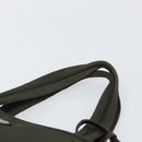 PRADA Hand Bag Nylon Khaki Silver Auth ep12862-8