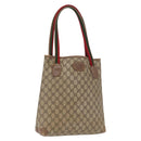 GUCCI GG Canvas Web Sherry Line Tote Bag PVC Beige 58 02 4889 Auth ep12863-1