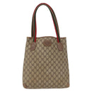 GUCCI GG Canvas Web Sherry Line Tote Bag PVC Beige 58 02 4889 Auth ep12863-13