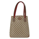 GUCCI GG Canvas Web Sherry Line Tote Bag PVC Beige 58 02 4889 Auth ep12863-2
