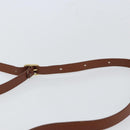 Burberrys Shoulder Bag Leather Brown Gold Auth ep12866-8