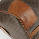 CELINE Macadam Canvas Boston Bag PVC Leather Brown Gold Auth ep12869-17