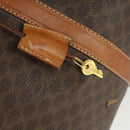 CELINE Macadam Canvas Boston Bag PVC Leather Brown Gold Auth ep12869-9