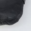 CELINE Shoulder Bag Leather Navy Gold Auth ep12870-15