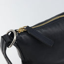 CELINE Shoulder Bag Leather Navy Gold Auth ep12870-10