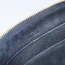 CELINE Shoulder Bag Leather Navy Gold Auth ep12870-18
