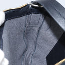 CELINE Shoulder Bag Leather Navy Gold Auth ep12870-20